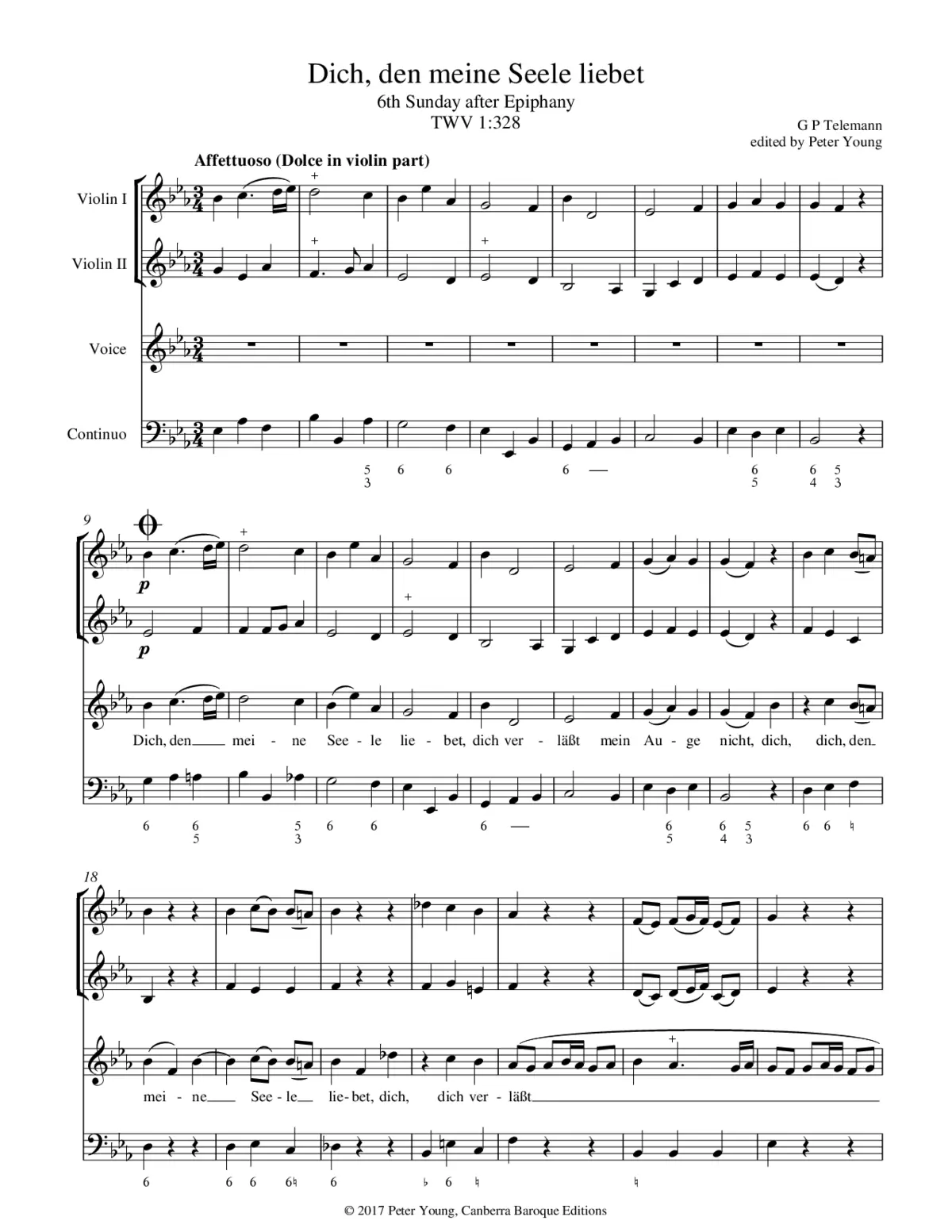 Dich, den meine Seele liebet - Page 1
