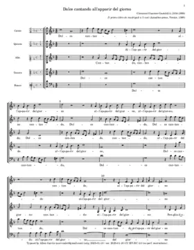 Dolce cantando all'apparir del giorno