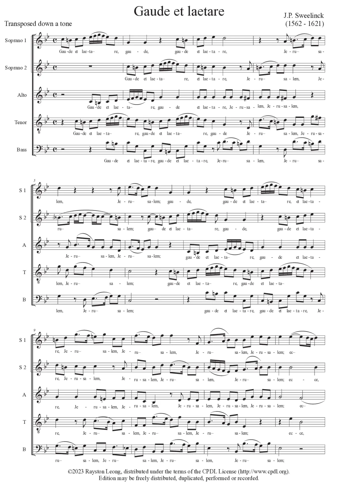 Gaude et laetare - Page 1