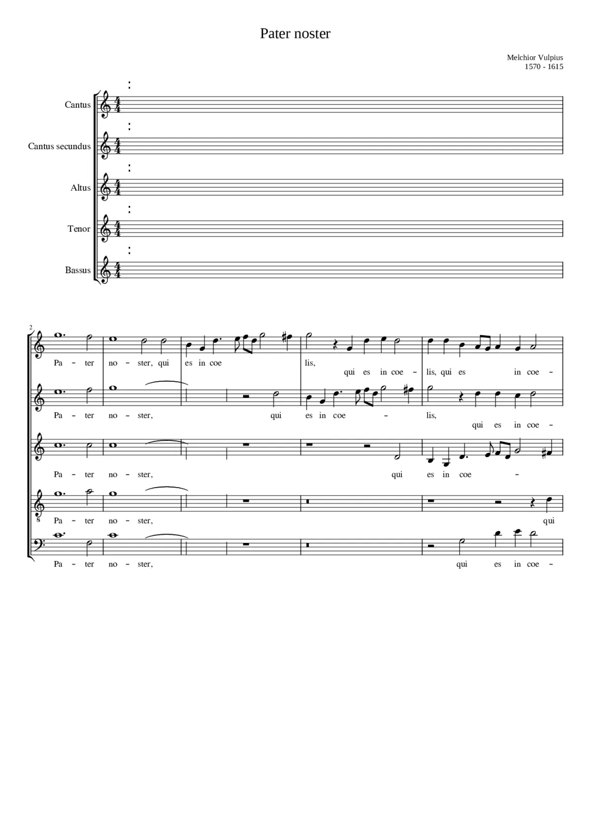 Pater noster a 5 - Page 1