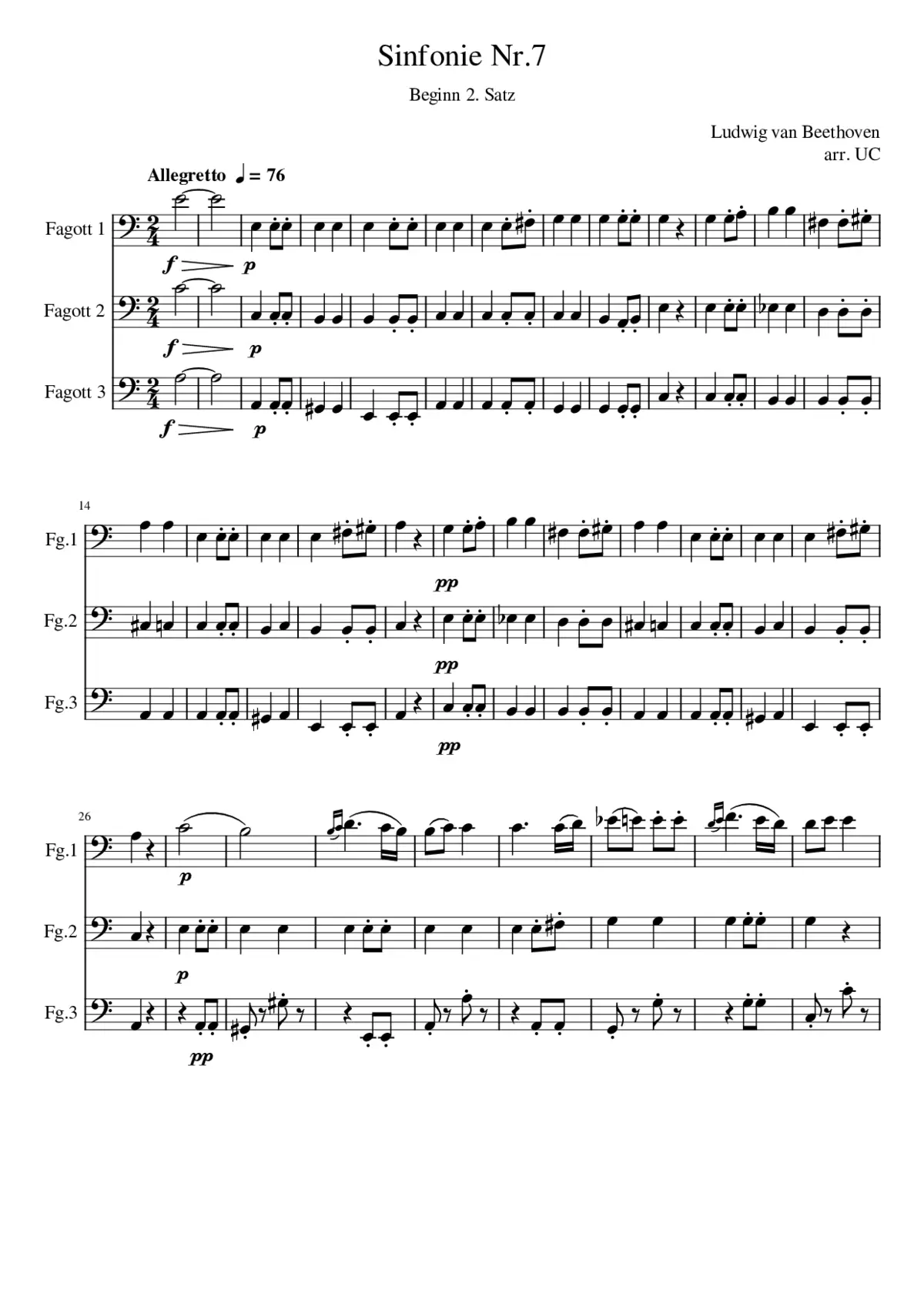 Symphony No.7 Op.92 - Page 1