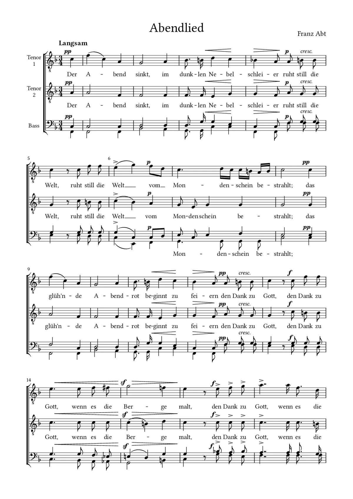 Abendlied - Page 1