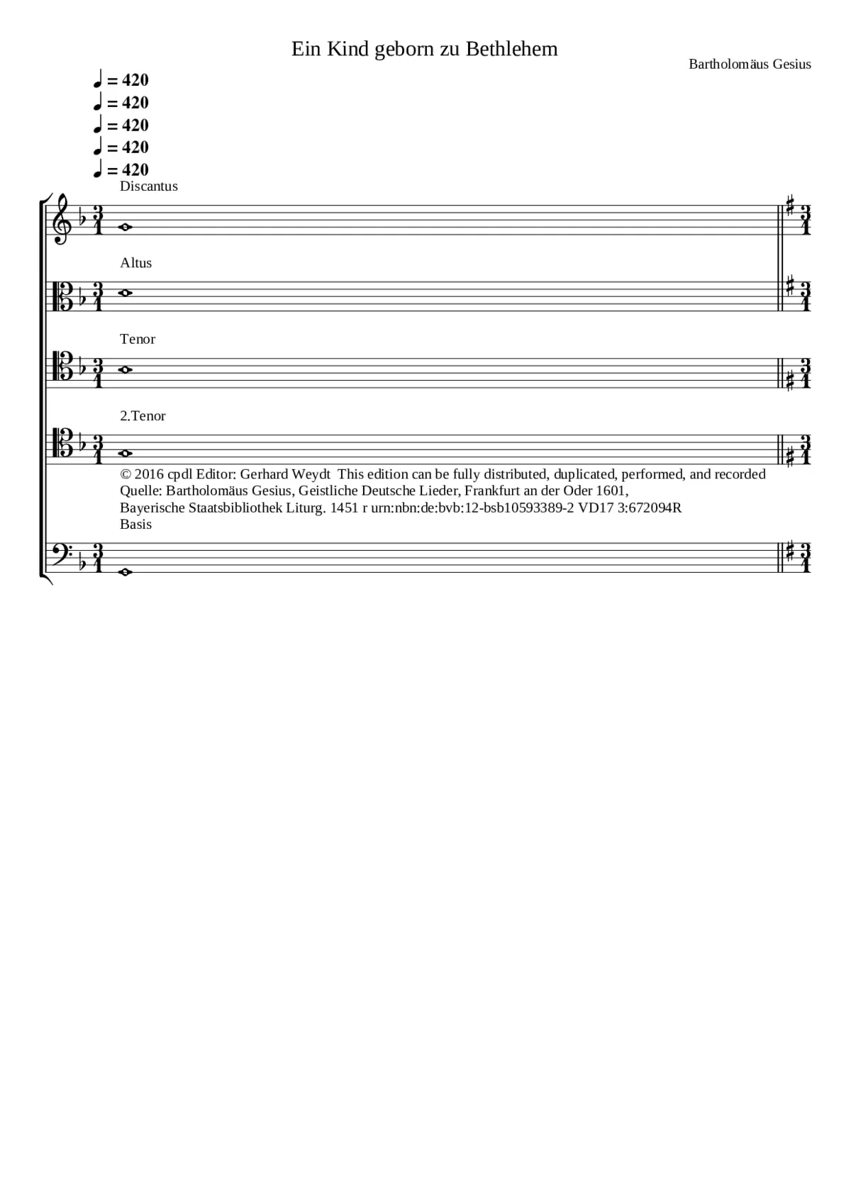Ein Kind Geborn zu Bethlehem - Page 1