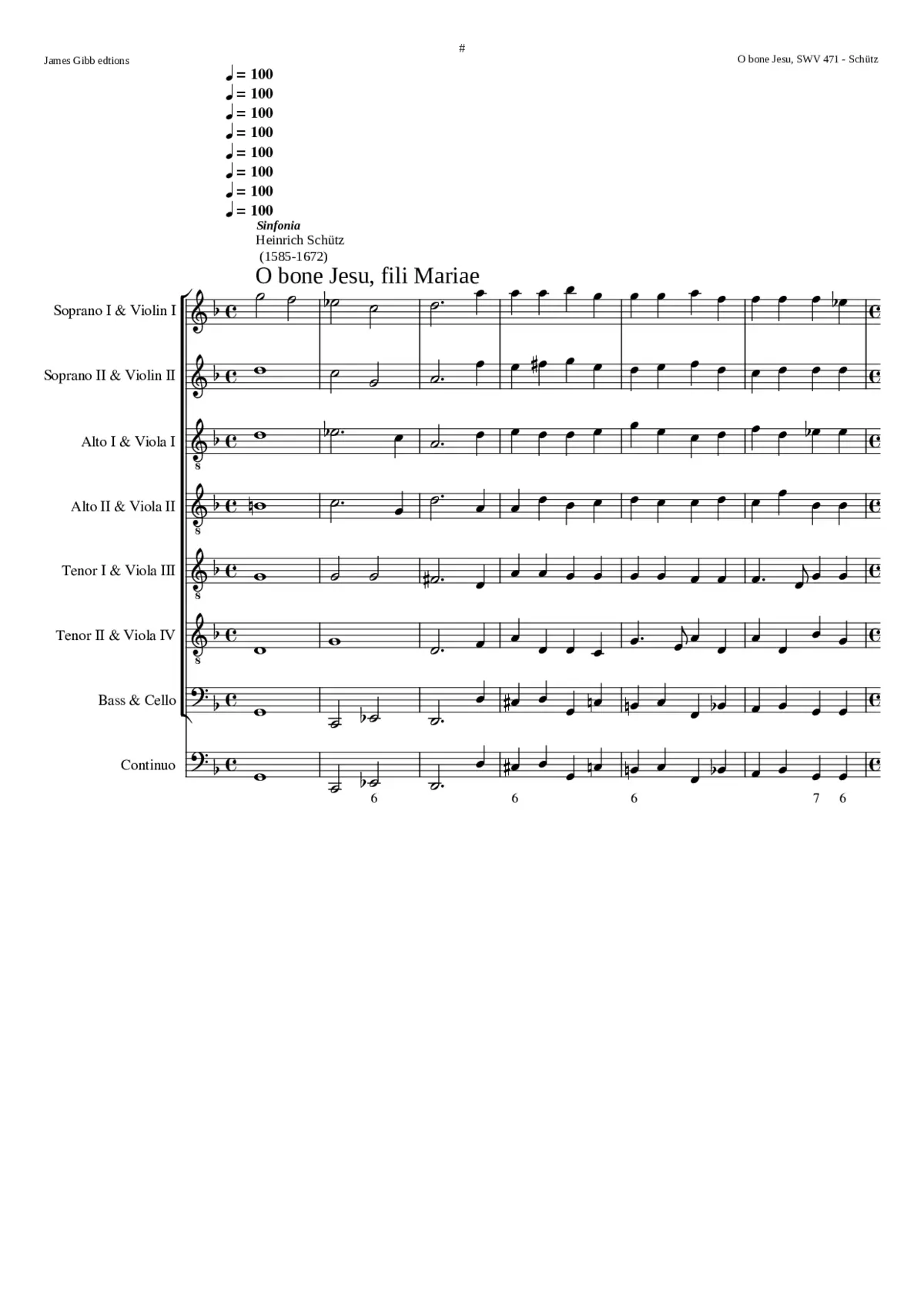 O bone Jesu fili Mariae SWV 471 - Page 1