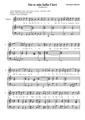 Sin te mia bella Clori