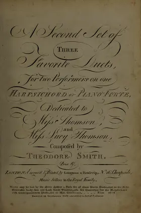 3 Keyboard Duets, Set 2