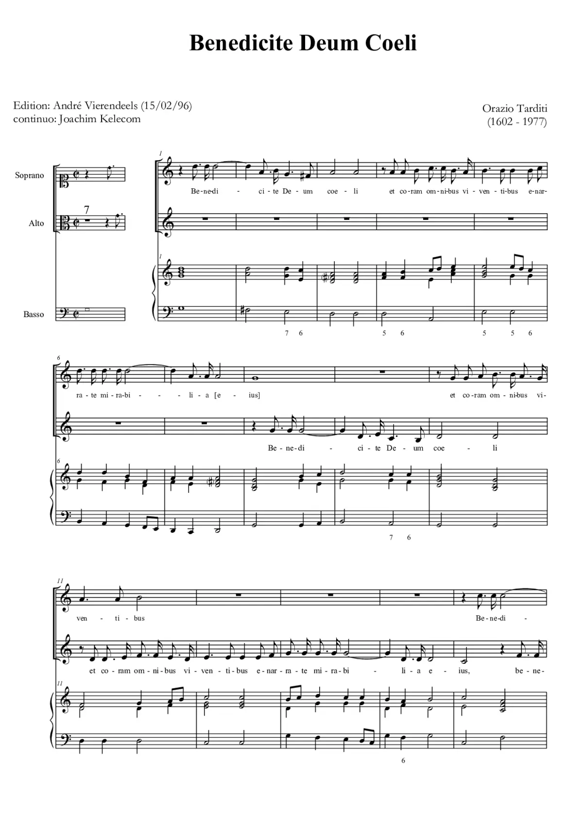 Benedicite Deum Caeli - Page 1