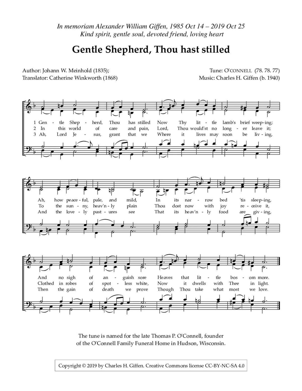 Gentle Shepherd, Thou hast stilled - Page 1