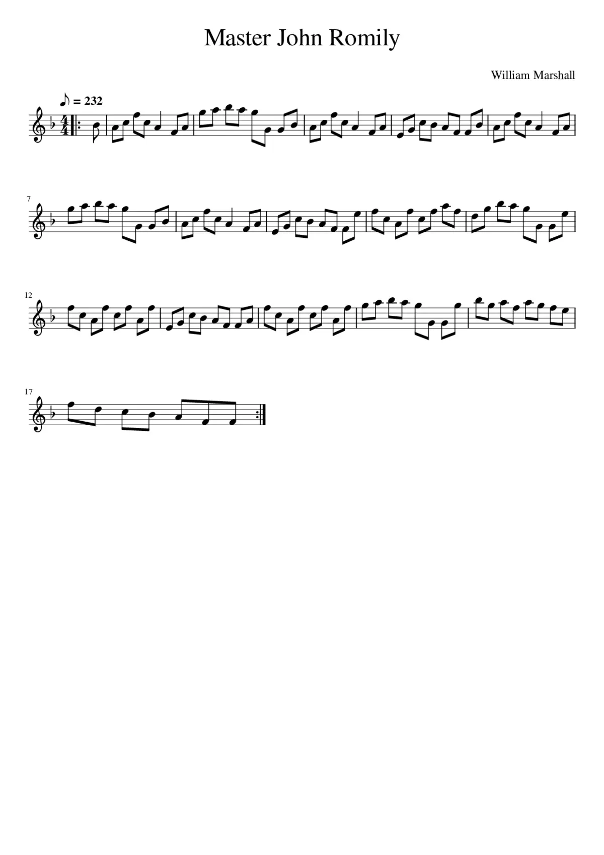 Master John Romily - Page 1