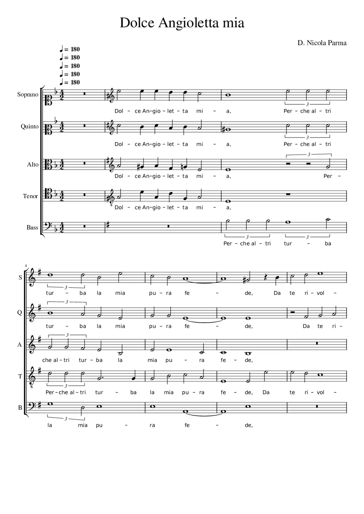 Dolce Angioletta mia - Page 1