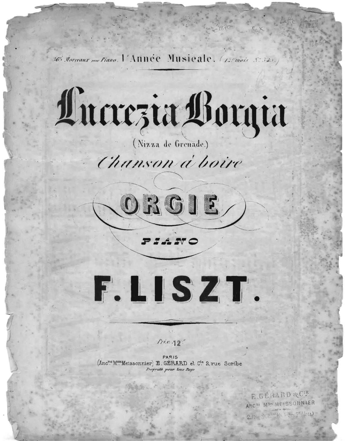 Réminiscences de Lucrezia Borgia - Page 1
