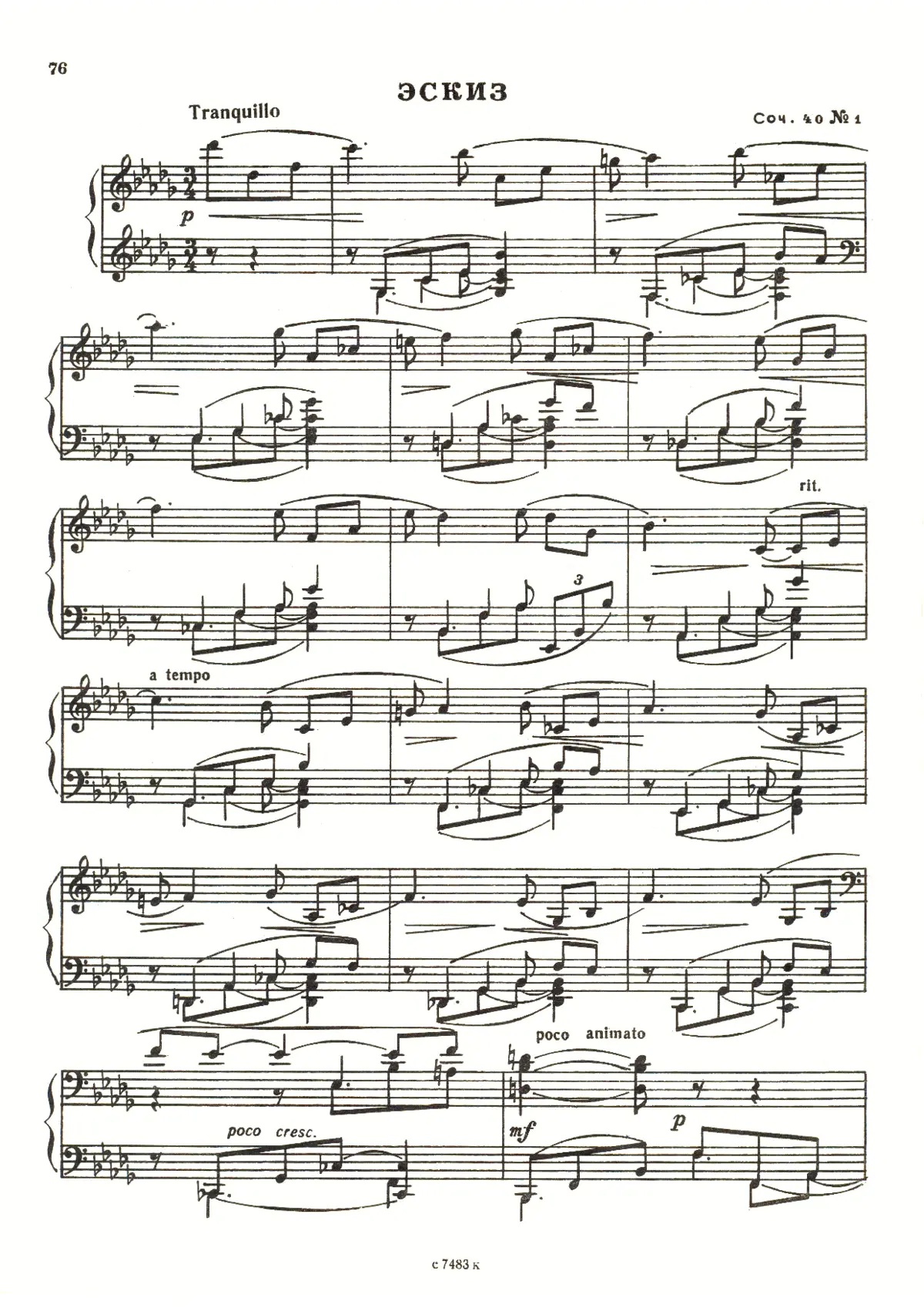 2 Esquisses, Op.40 - Page 1