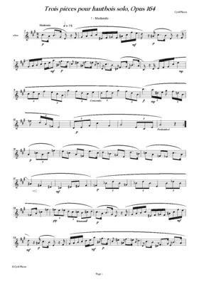 3 Pieces for Oboe Solo