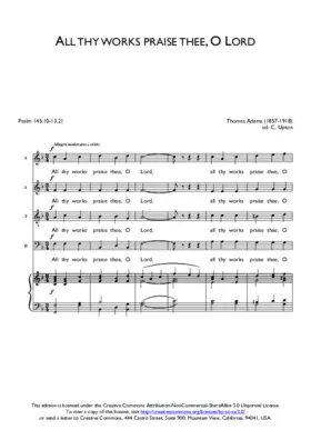 All thy works praise thee, O Lord