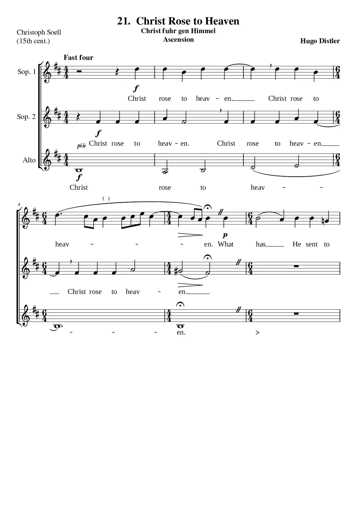 Christ fuhr gen Himmel - Page 1