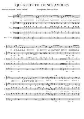 Que reste t'il de nos amours ?