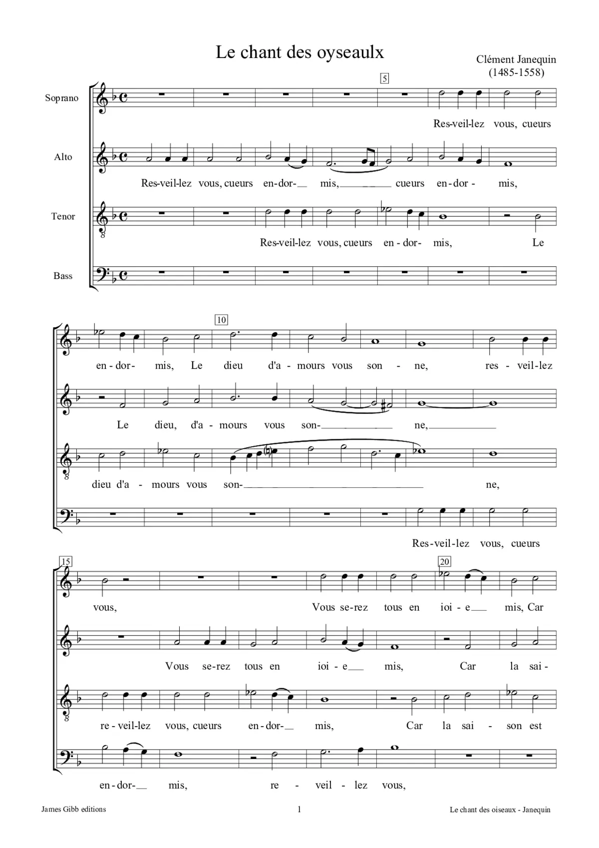 Le chant des oiseaux (short version) - Page 1