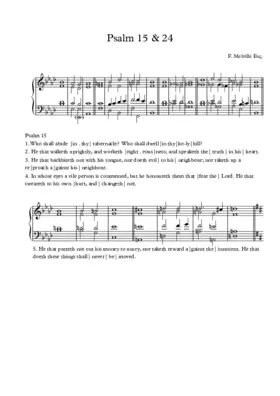 Psalms 15 and 24