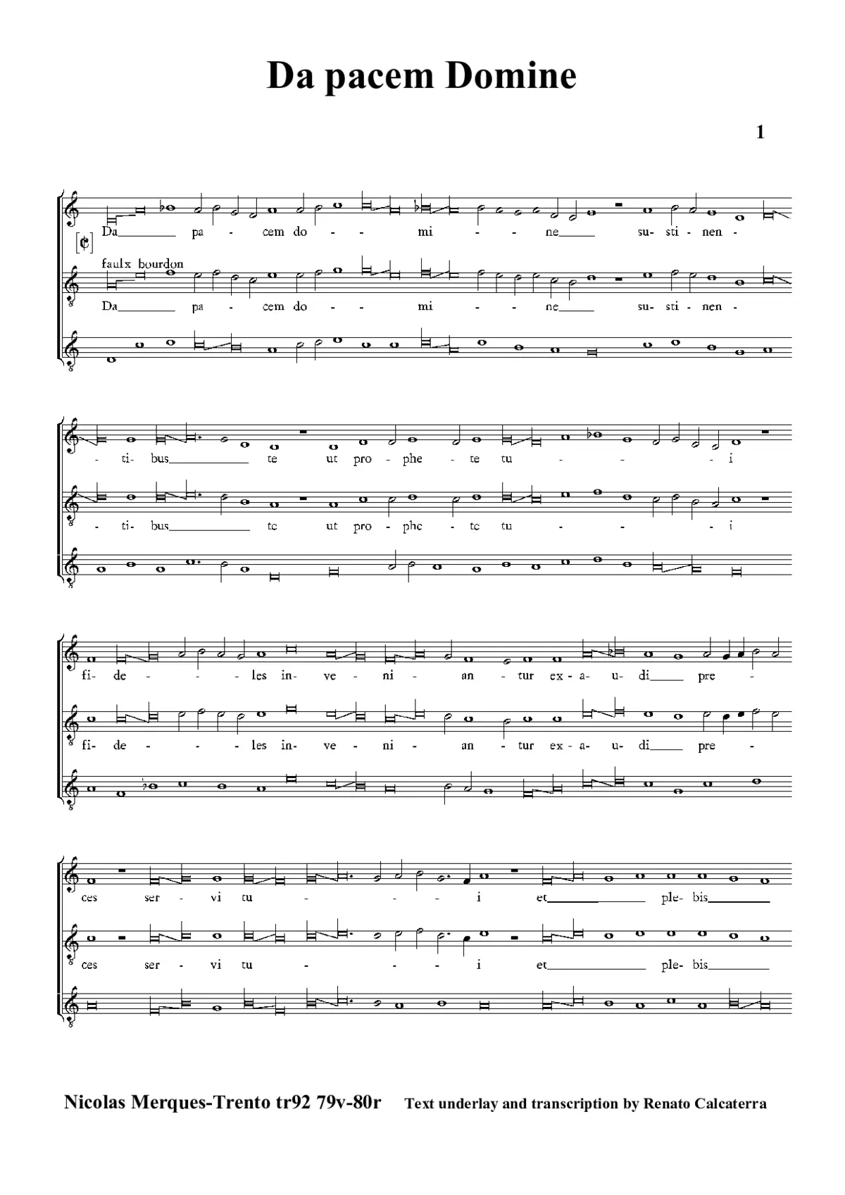 Da pacem Domine - Page 1