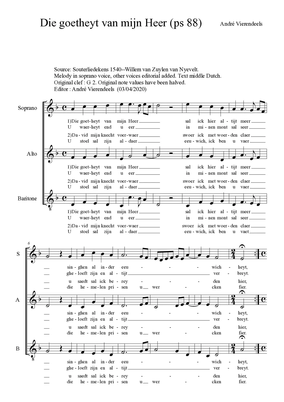 Die goetheyt van mijn Heer - Page 1