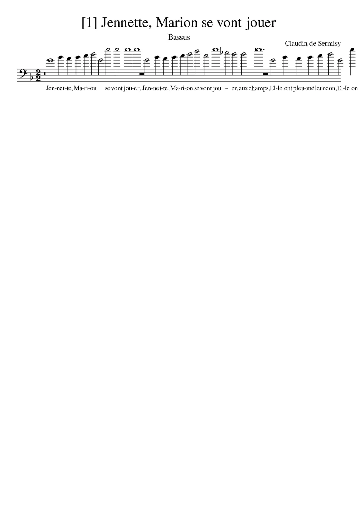 [1] Jennette Marion se vont jouer - Page 1