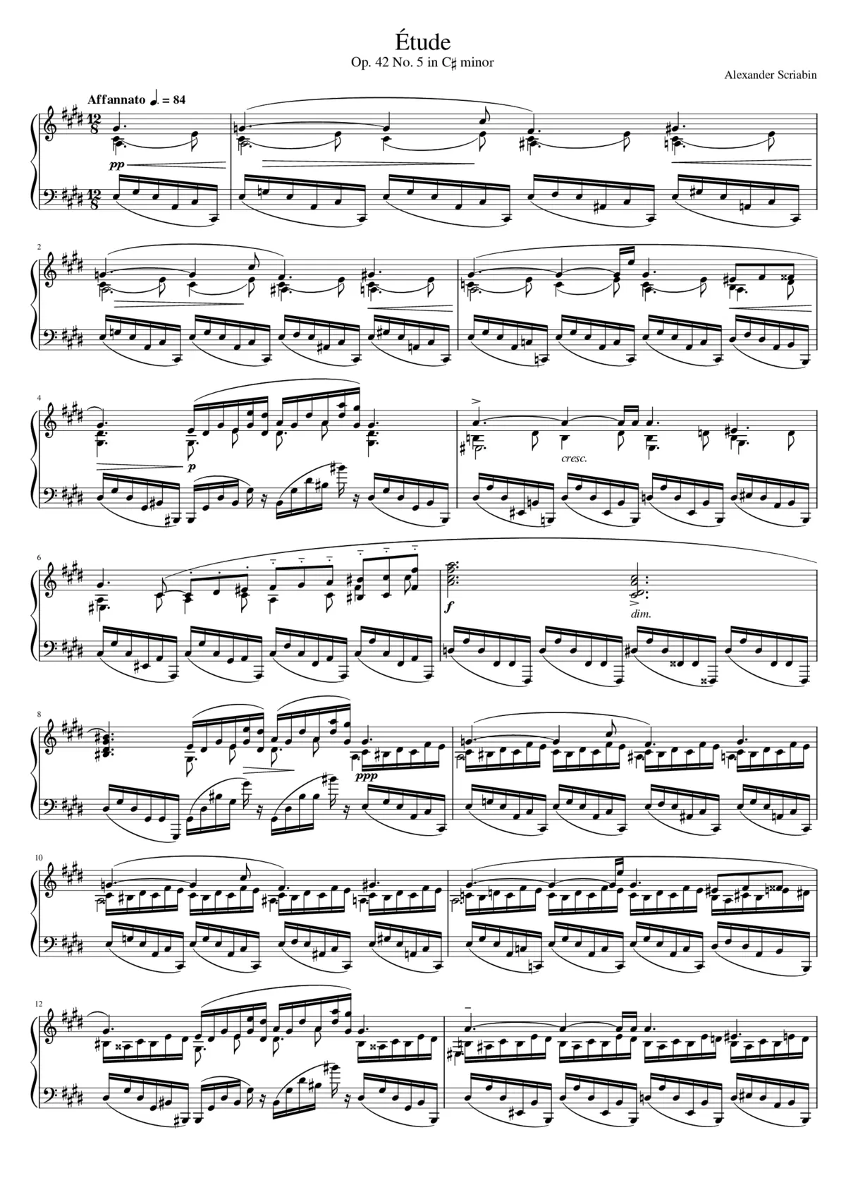 8 Etudes Op.42 - Page 1