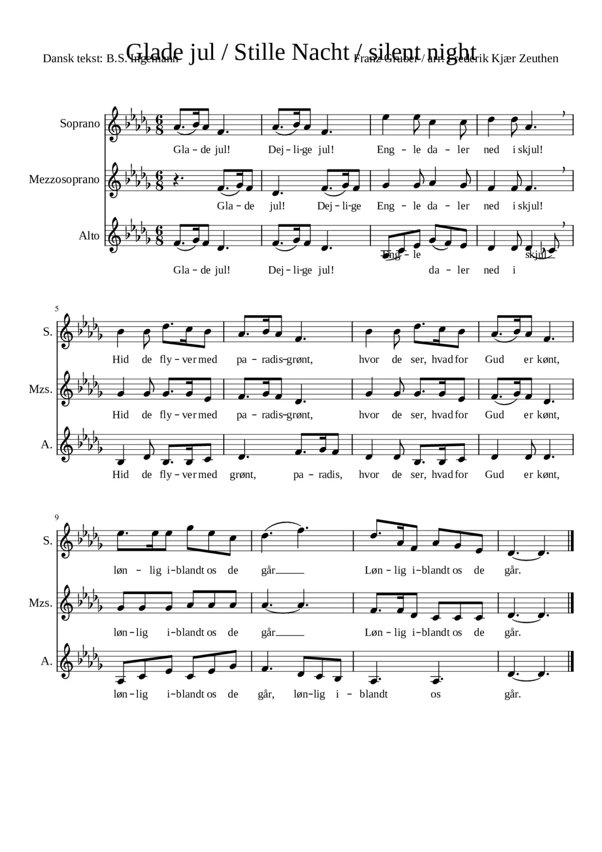 Stille Nacht heilige Nacht H.145 - Page 1