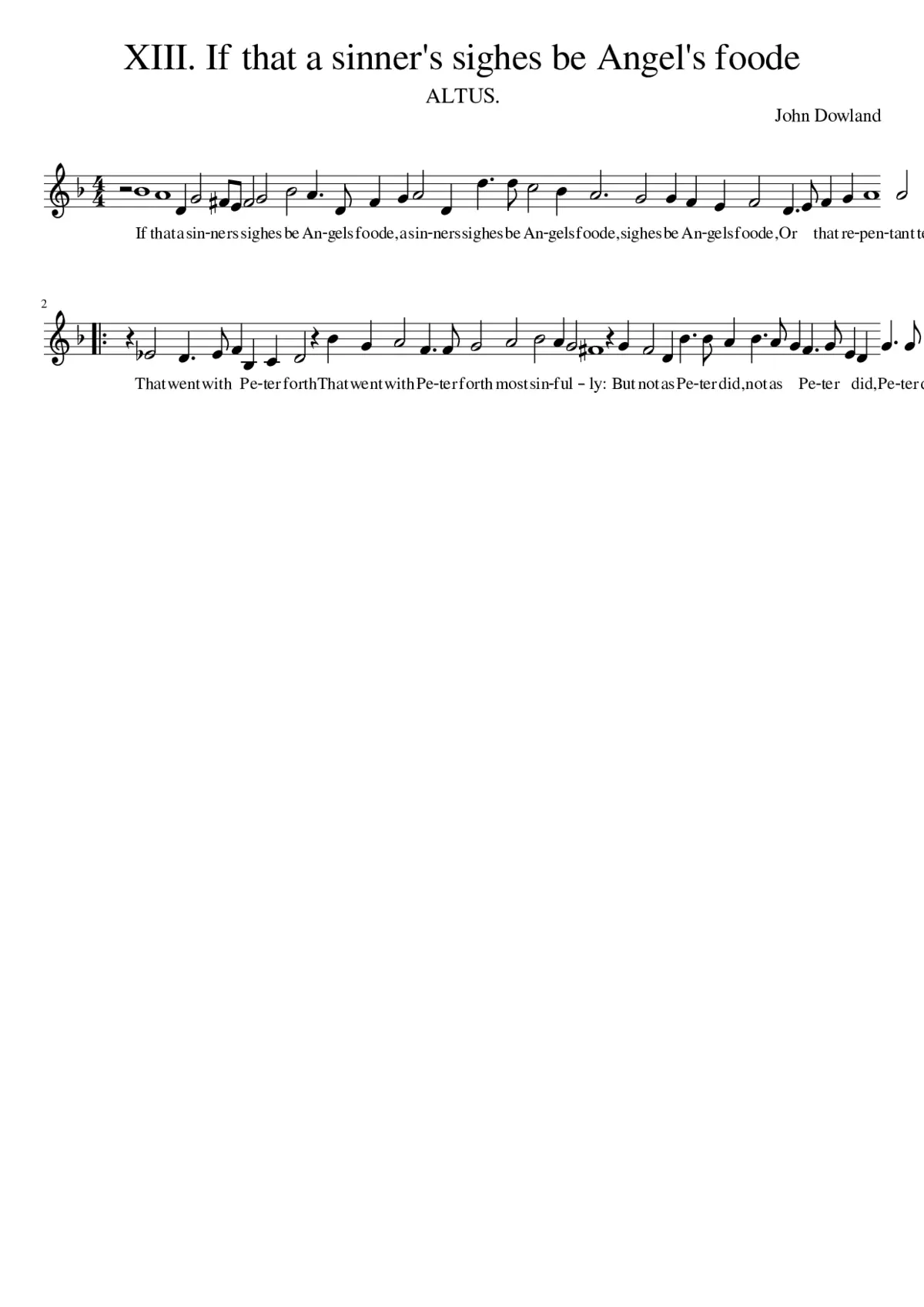 XIII. If that a sinner's sighes be Angel's foode - Page 1