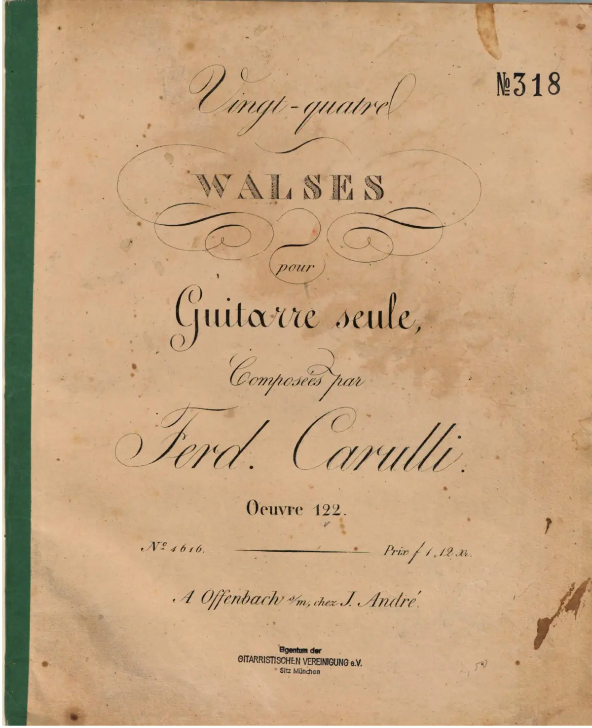 24 Walses pour Guitarre Seule - Page 1
