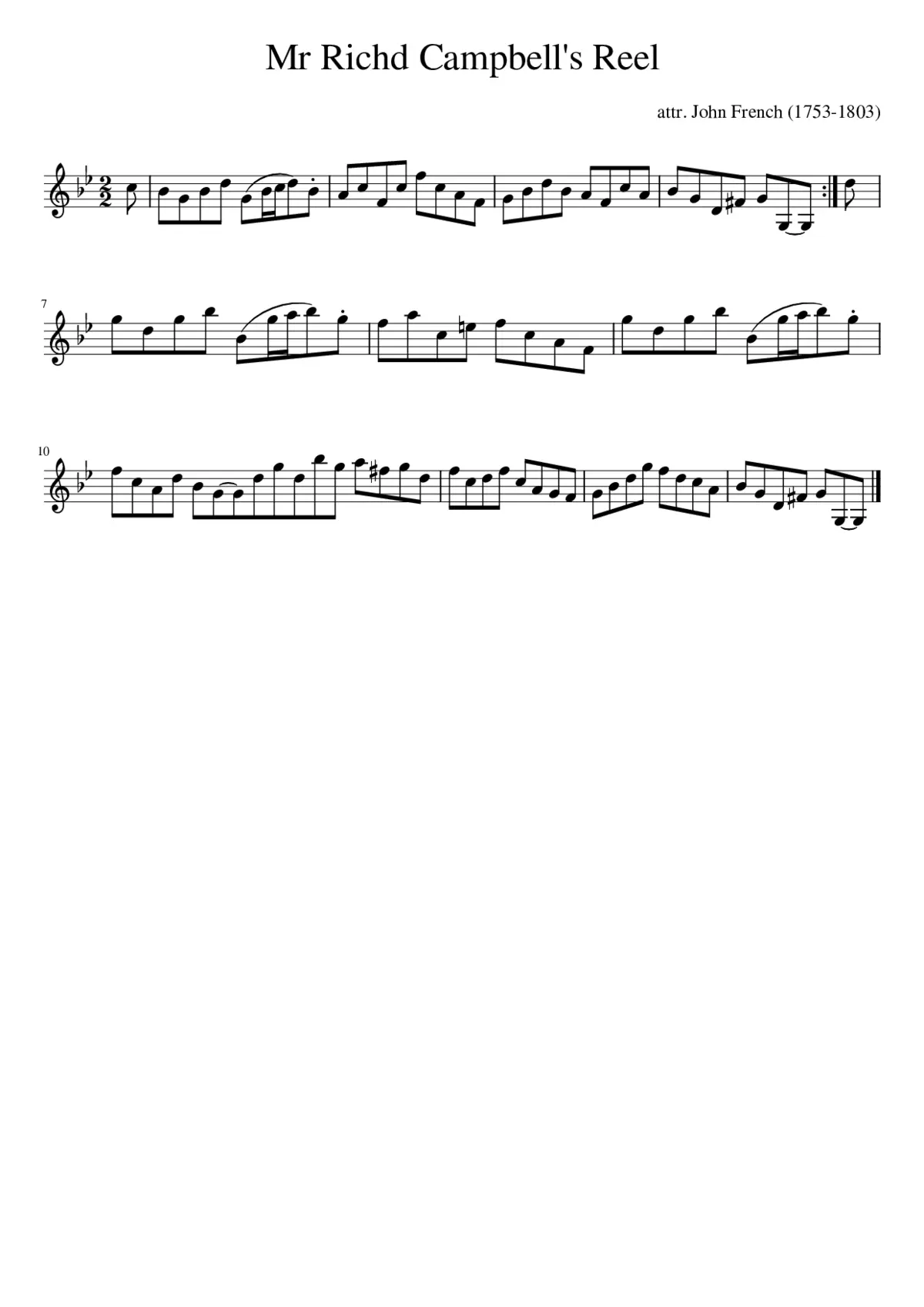 Mr Richd Campbell's Reel - Page 1
