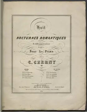 8 Nocturnes romantiques de différents caractères