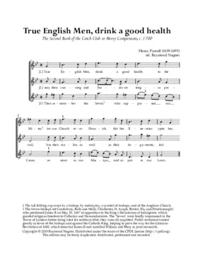 True Englishmen, drink a good health, Z 284