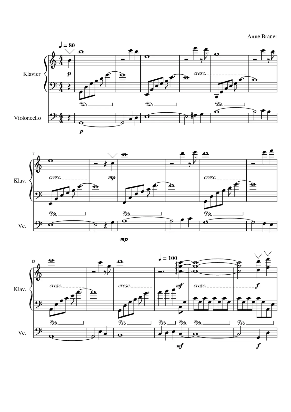 Komposition mit Cello - Page 1