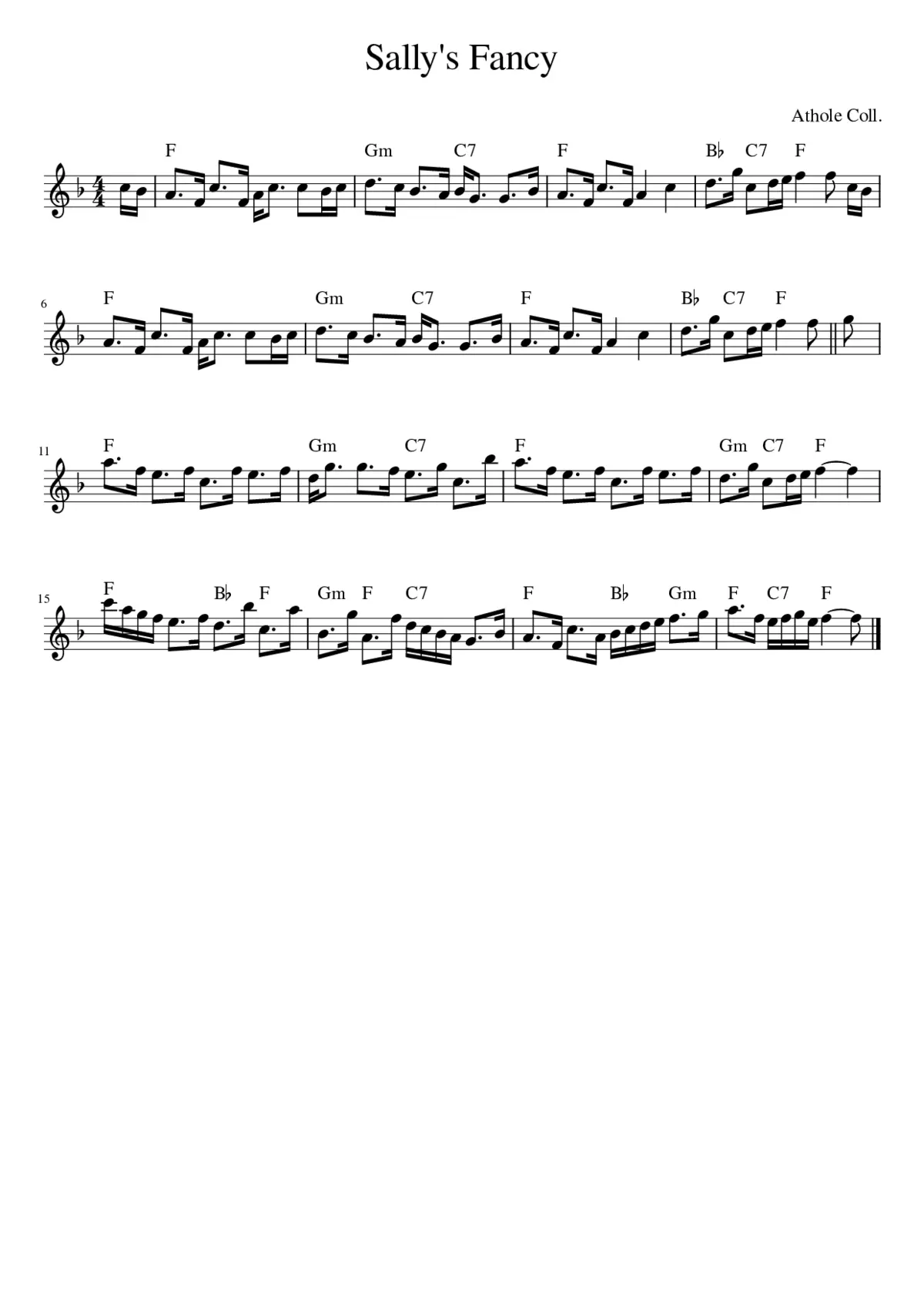 Sally's Fancy - Page 1