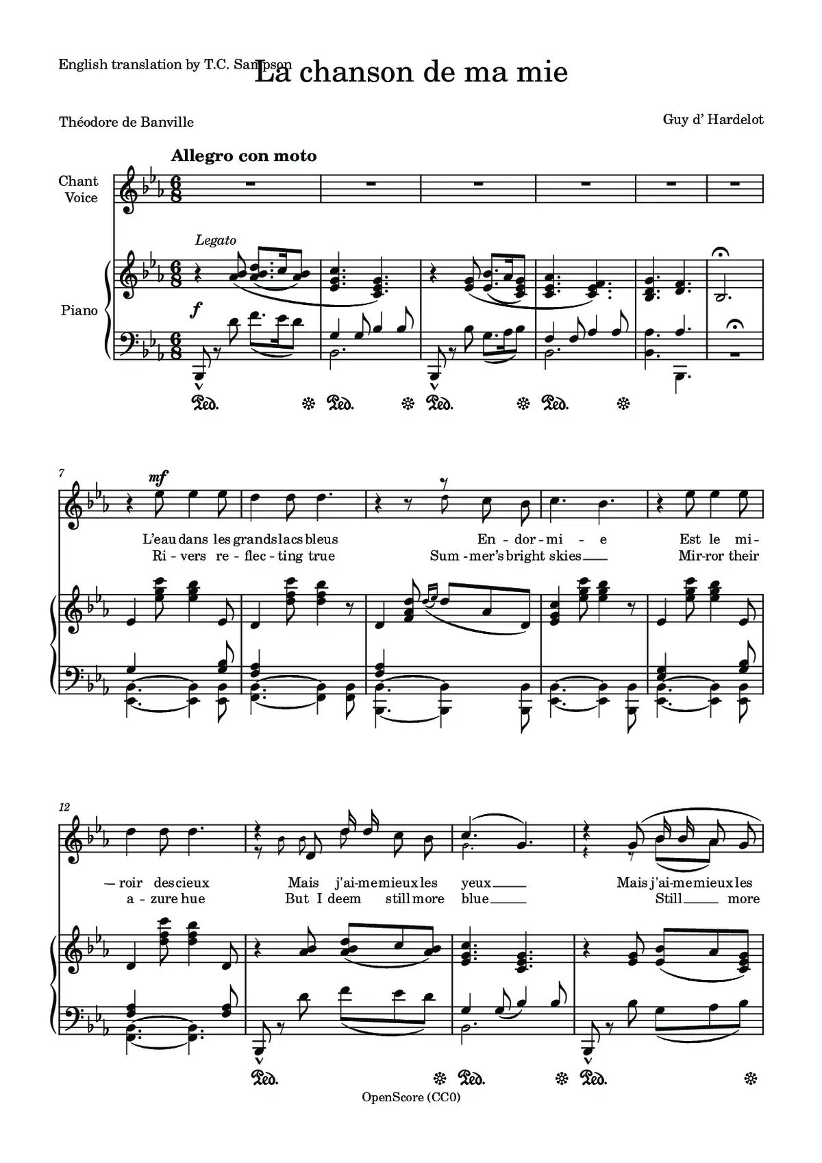 La chanson de ma mie - Page 1