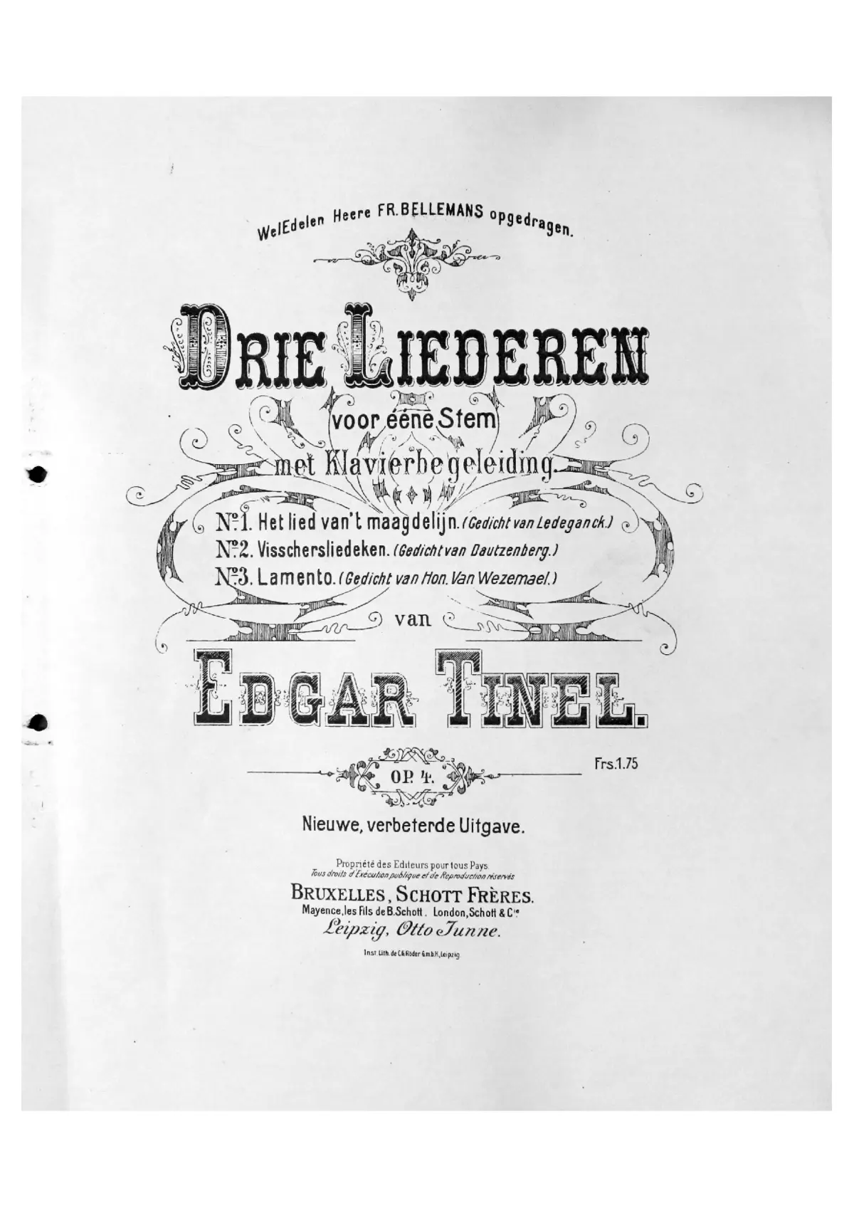 Drie Liederen met klavierbegeleiding - Page 1
