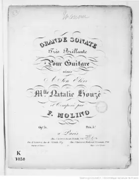 Grande Sonate très brillante pour Guitare
