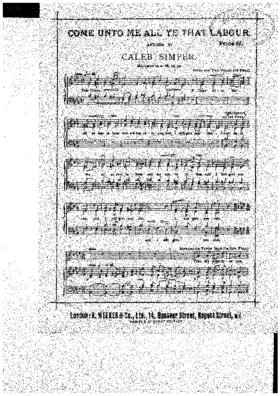 Come unto me all ye that labour