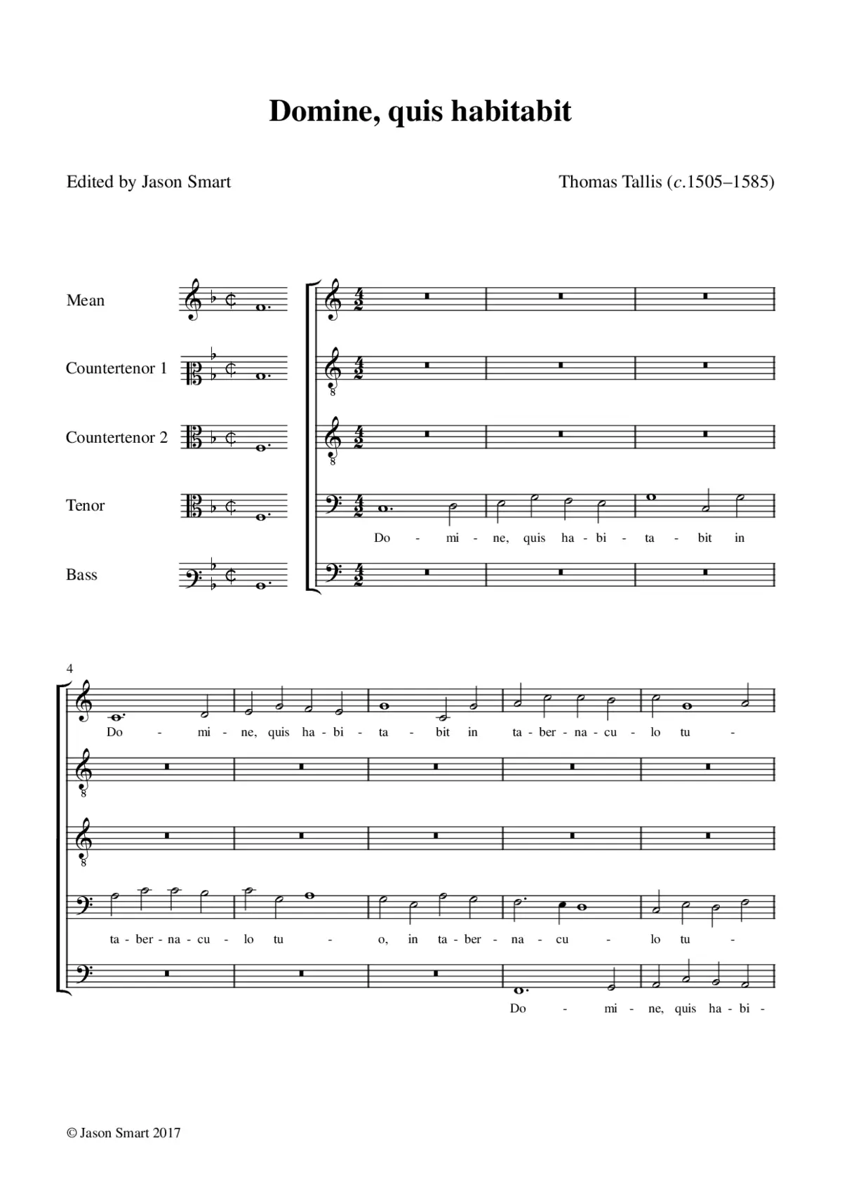 Domine, quis habitabit - Page 1