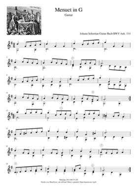 Minuet in G major BWV Anh.114