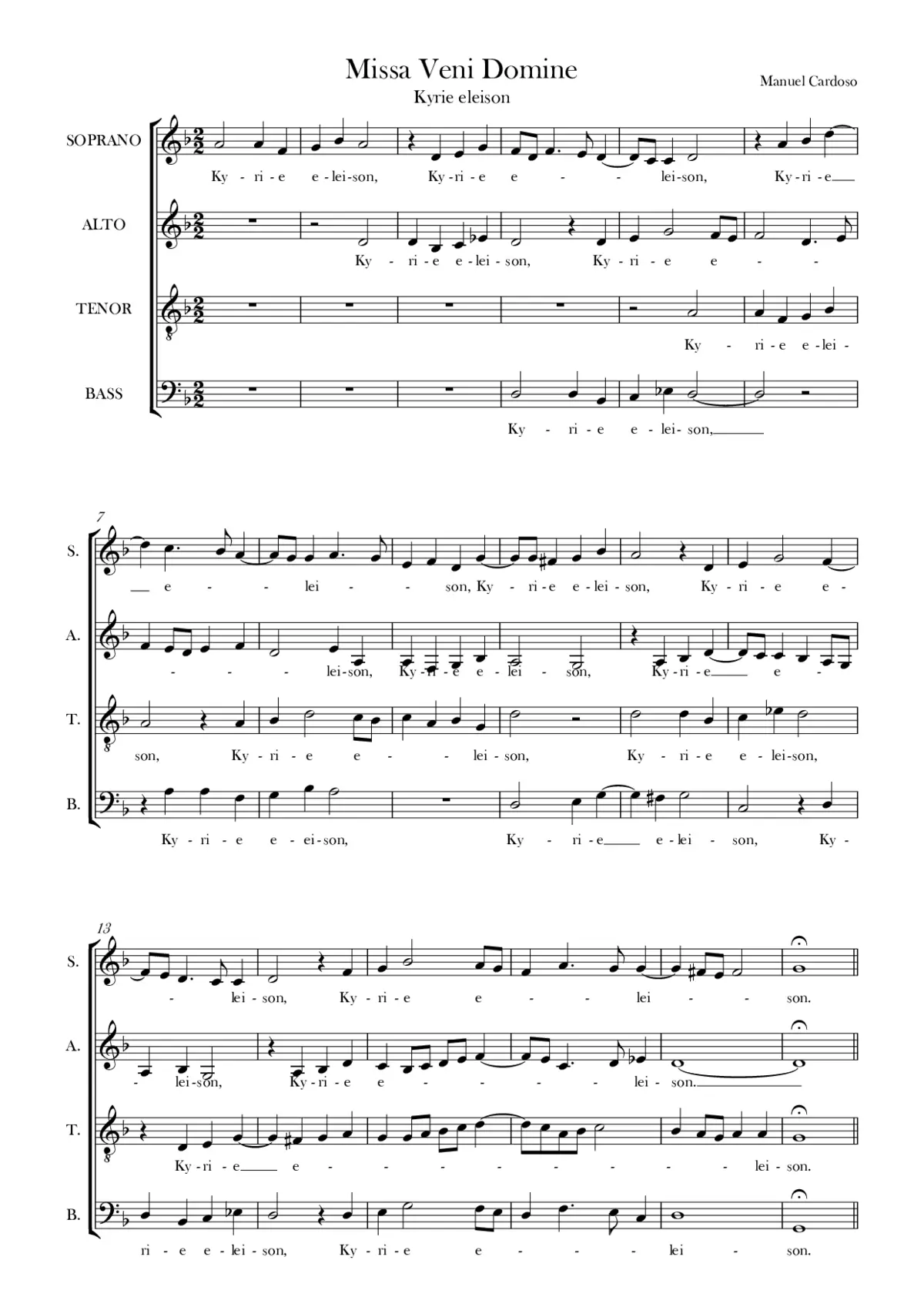 Missa Veni Domine - Page 1