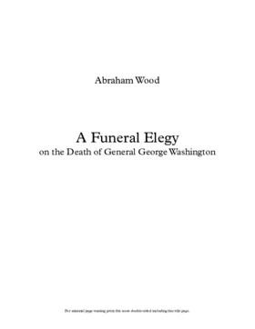 A Funeral Elegy on the Death of George Washington