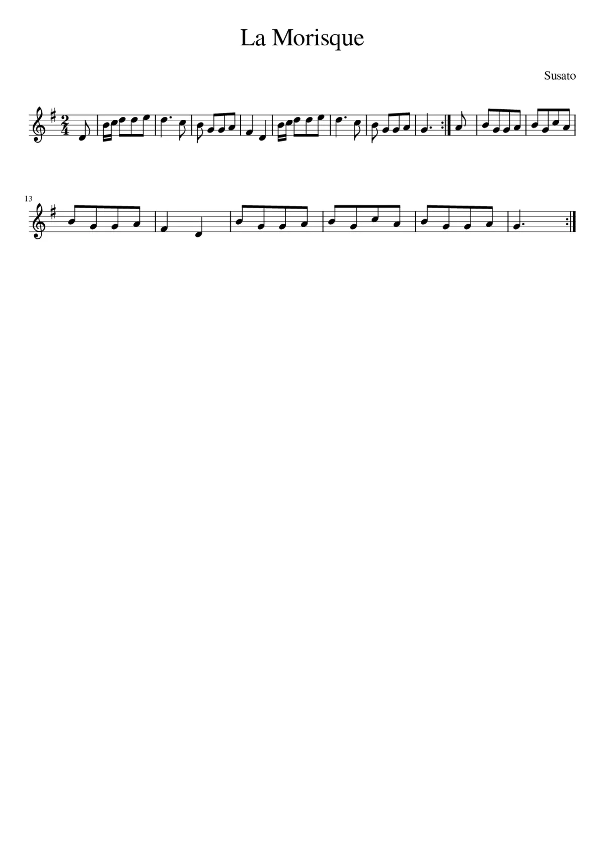 La Morisque - Page 1