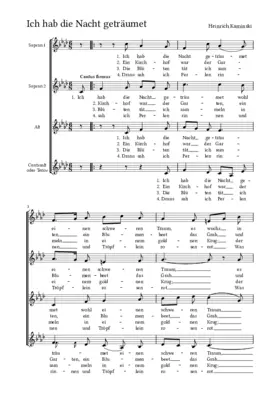 Ich hab die Nacht geträumet