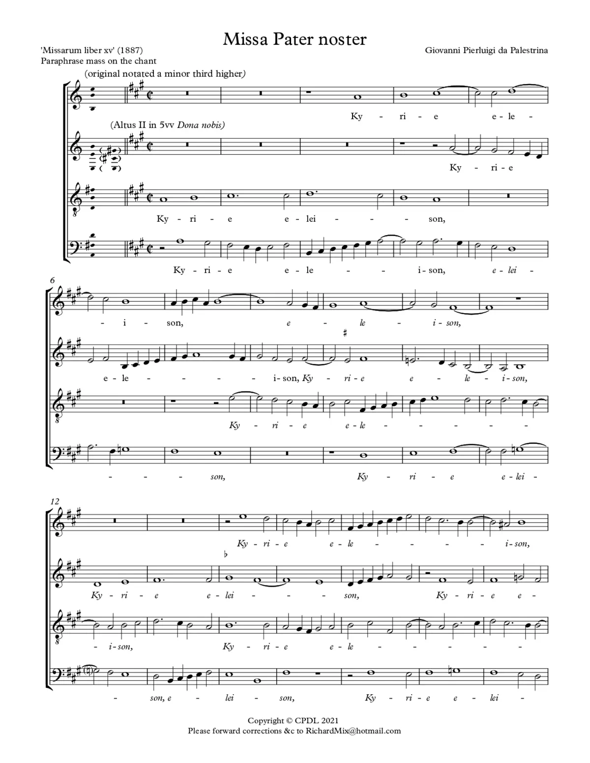Missa Pater noster - Page 1