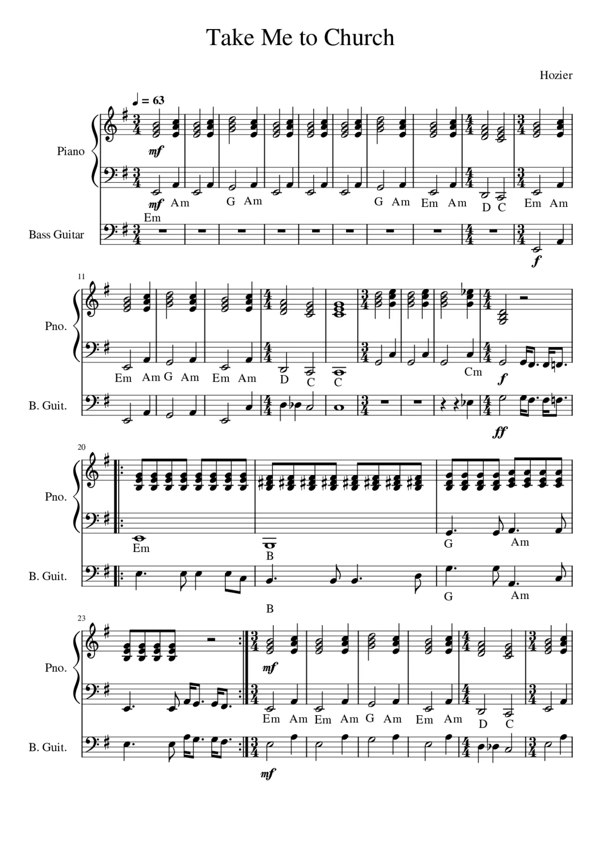 take me to church - Page 1