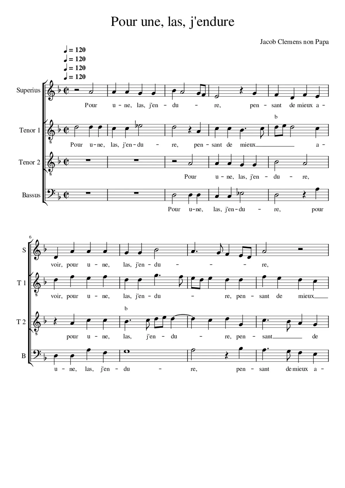 Pour une las jendure - Page 1