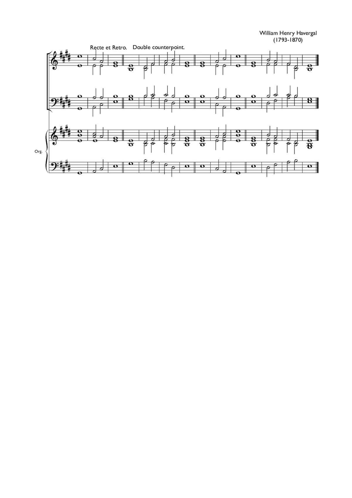 Double chant in E major X - Page 1