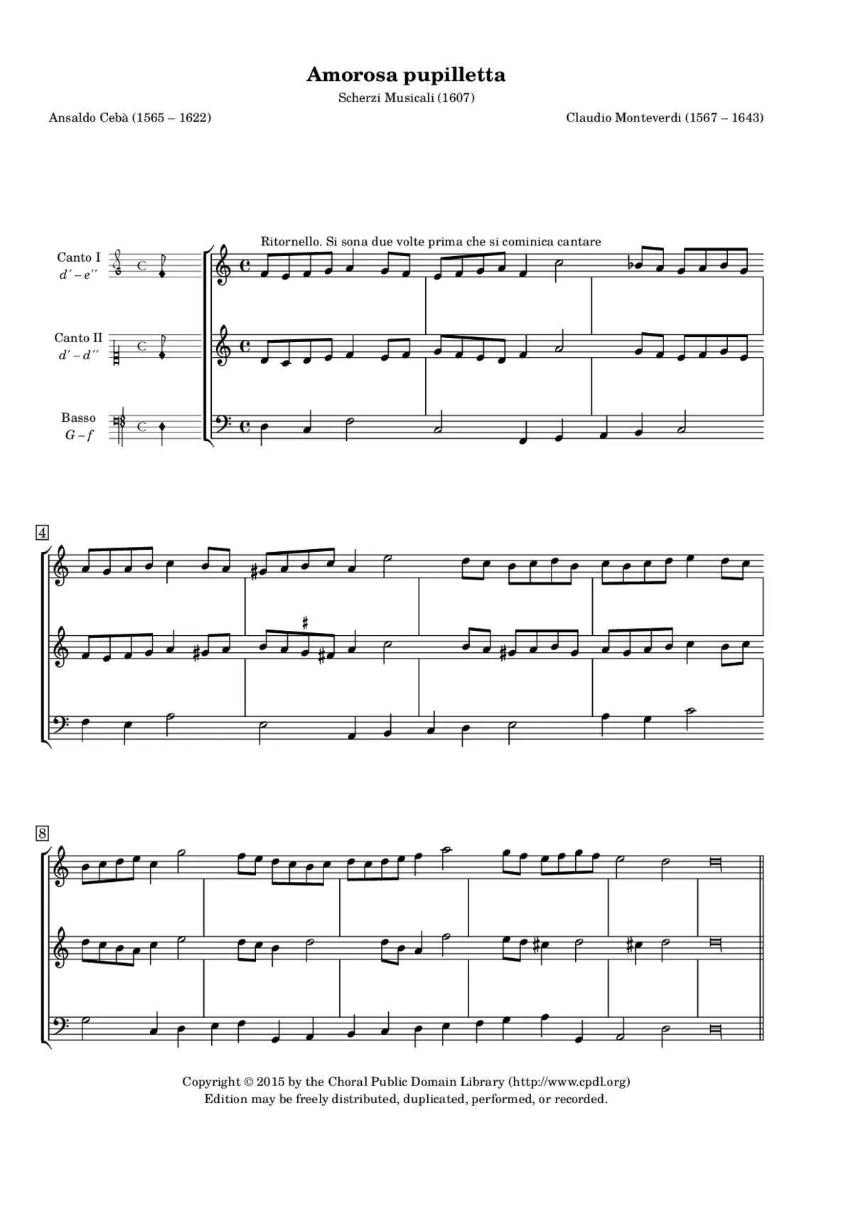 Amorosa pupilletta - Page 1