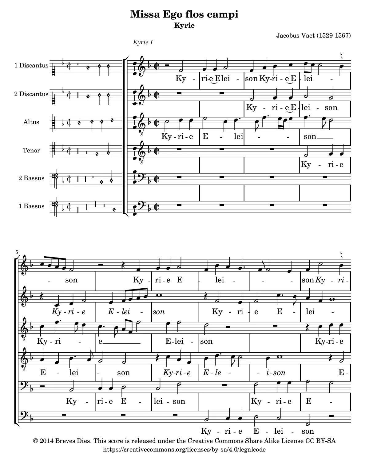 Missa Ego flos campi - Page 1